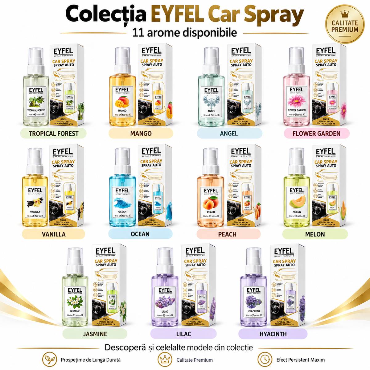 Odorizant Camera/Auto Eyfel, parfum spray, Tropical Forest, 150 ml