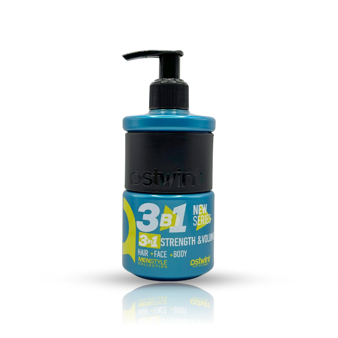 Gel de dus 3 in 1 Strenght & Volume Ingrijire Completa pentru Barbati Ostwint - 250 ml