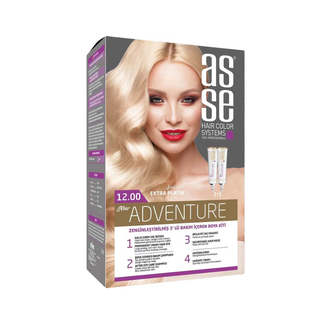 Vopsea de par permanenta 12.00 Extra Platinum (Blond Platinat deschis) 50+50ml Asse - Ostwint