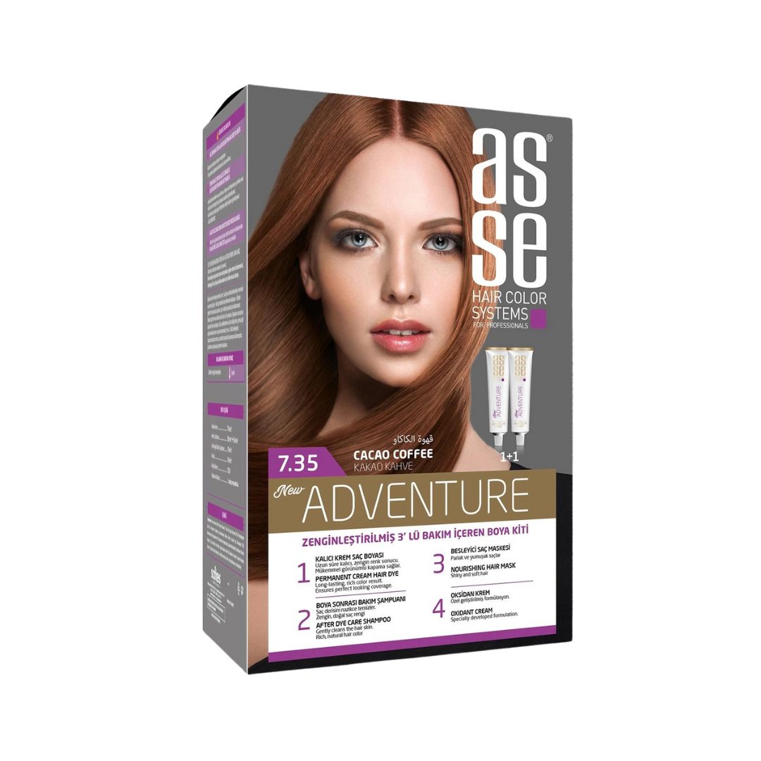 Vopsea de par permanenta 7.35 Cocoa Coffee 50+50ml Asse
