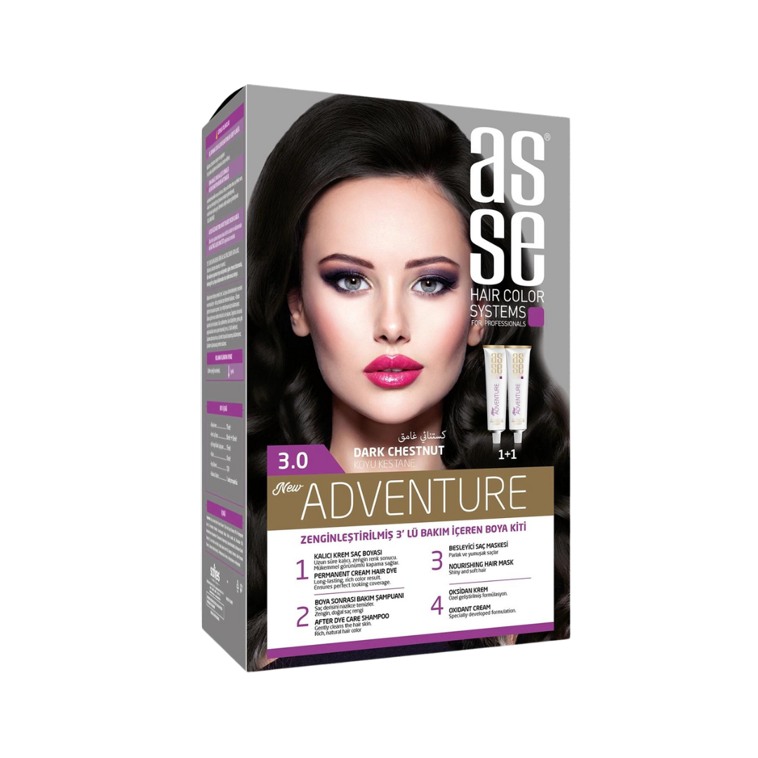 Vopsea de par permanenta 3.0 Dark Chestnut 50+50ml Asse