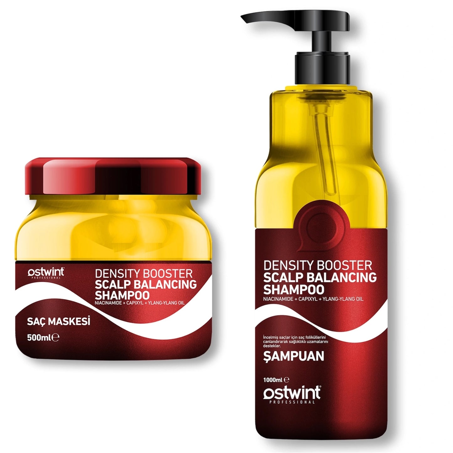 Set pentru echilibrarea scalpului Ostwint Sampon 1000ml, Masca de par 500ml