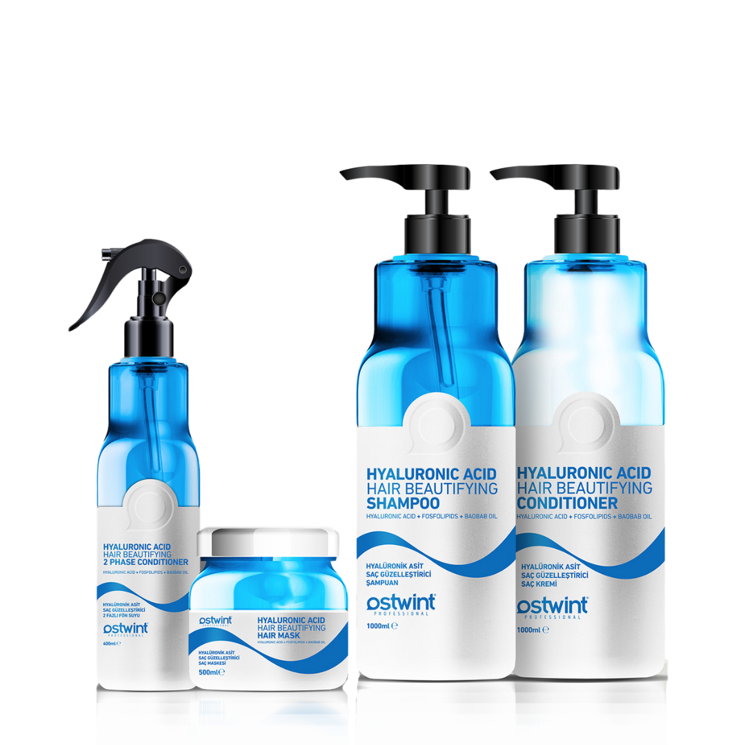 Set complet de ingrijire a părului cu Acid Hialuronic Ostwint - 2900ml