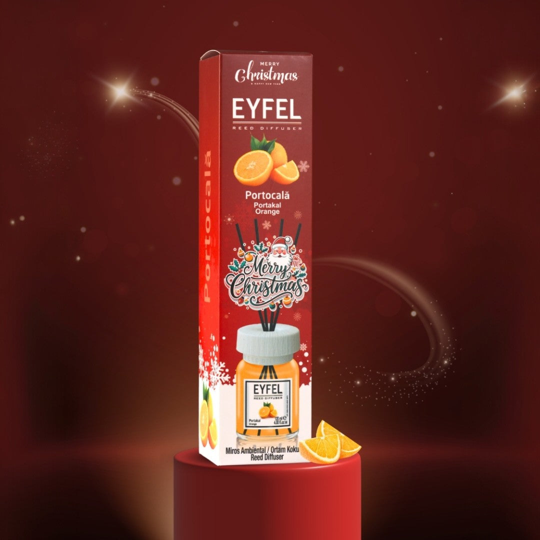 Odorizant de camera cu bete 120ml, Orange, Eyfel Christmas