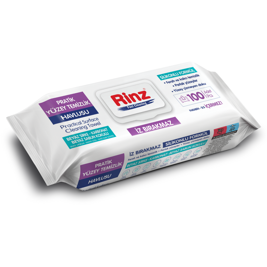 Rinz Surface Cleaning Wipes – Servetele Umde pentru Curatarea Suprafetelor (100 bucati)