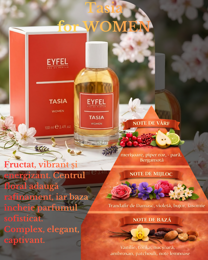 Apa de Parfum Femei EYFEL TASIA 100ml – Fructat si Floral