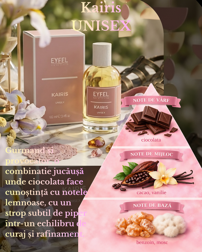 Apa de Parfum Unisex EYFEL KAIRIS 100ml – Ciocolata si Vanilie
