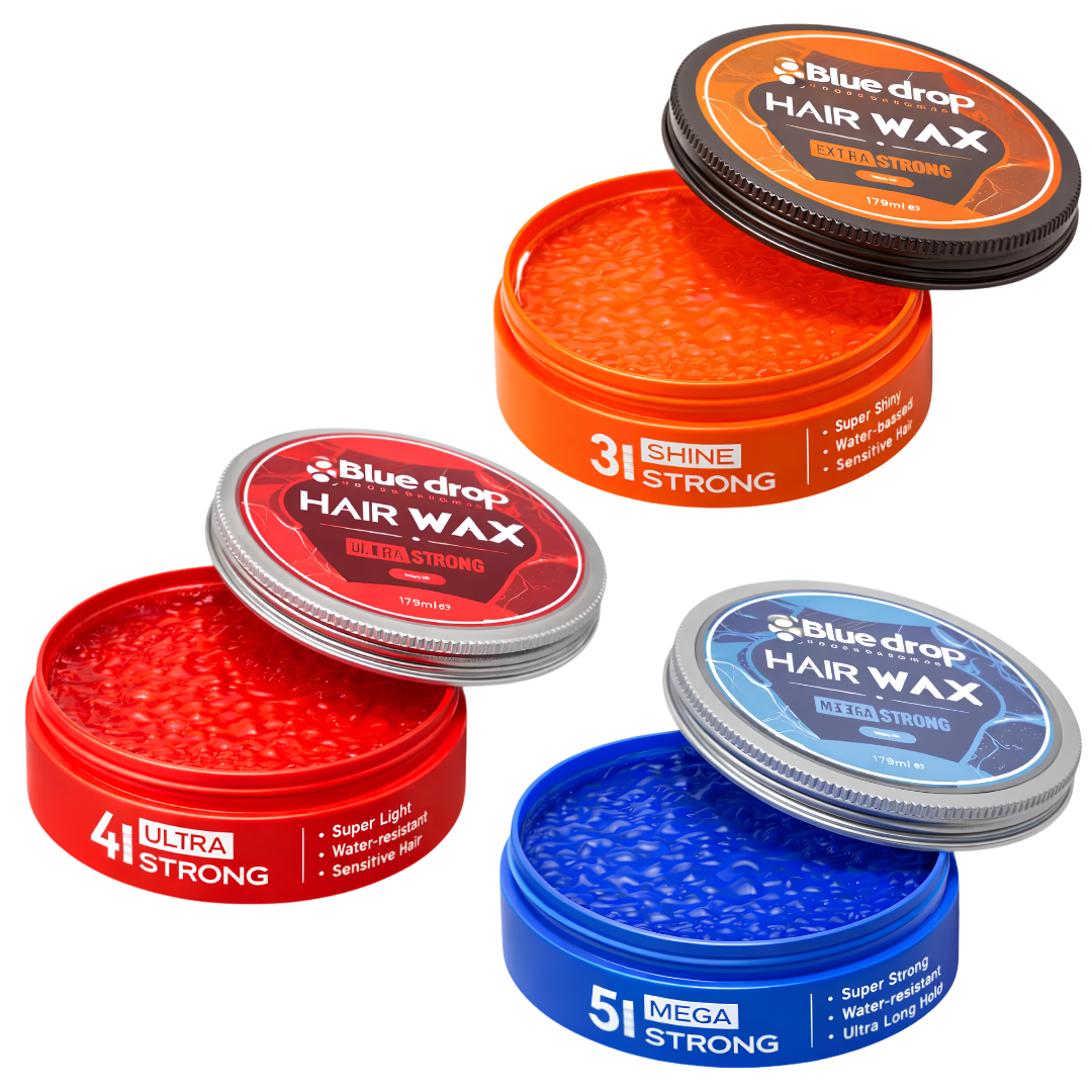 Pachet 3 buc Ceara de par Blue Drop Mega Strong, Ultra Strong, Shine Strong - 175ml