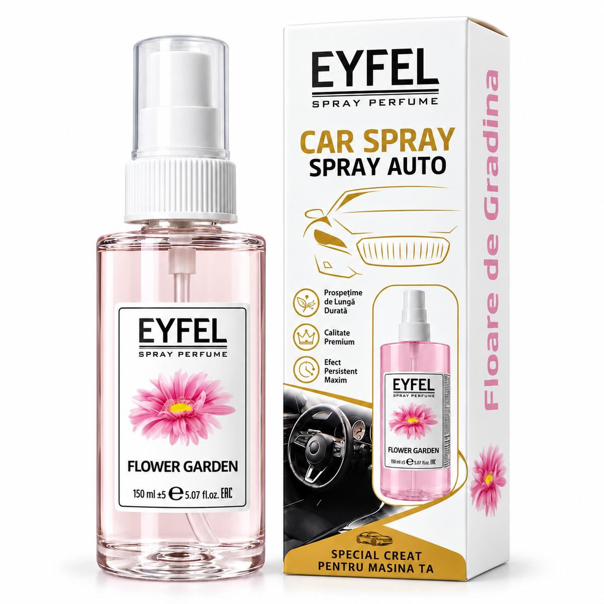 Odorizant Camera/Auto Eyfel, parfum spray, Flower Garden, 150 ml