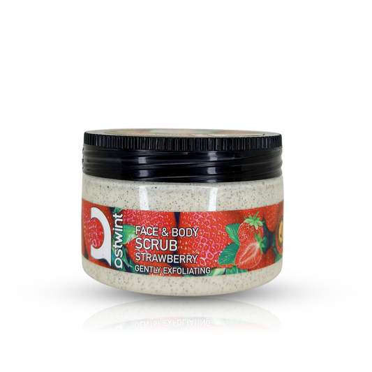 Scrub Exfoliant pentru Fata si Corp cu Aroma de Capsuni Ostwint - 300ml