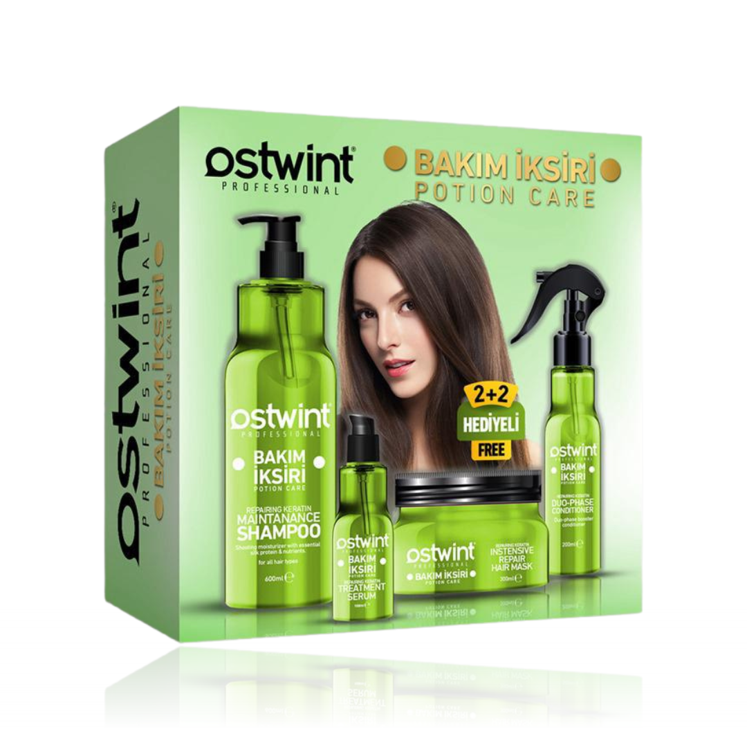 Set ingrijire par cu Keratina Hair Potion Ostwint - 1200ml