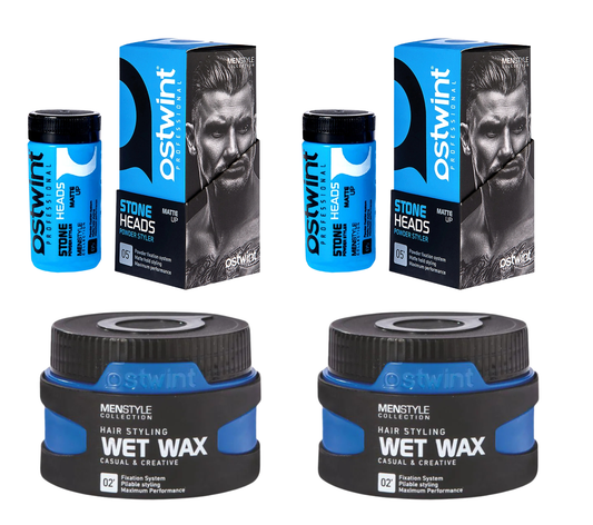 Pachet 2x Pudra de volum Ostwint Hard Powder 20g, 2x Ceara de par lucioasa Ostwint 02 150ml