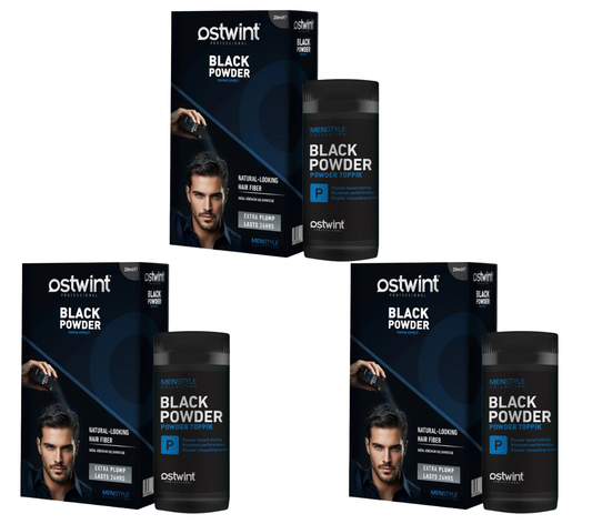 Pachet 3x Black Powder Wax Ostwint - Pentru par negru si rar 20g