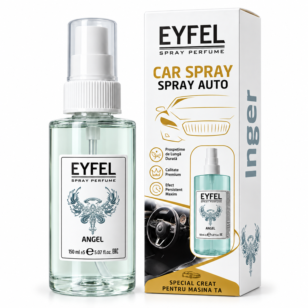 Odorizant Camera/Auto Eyfel, parfum spray, Angel, 150 ml