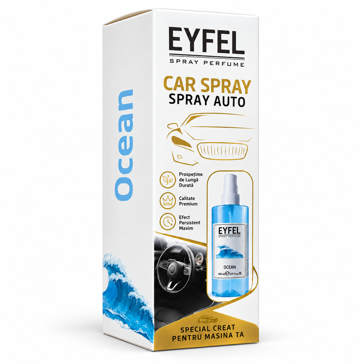 Odorizant Camera/Auto Eyfel, parfum spray, Ocean, 150 ml
