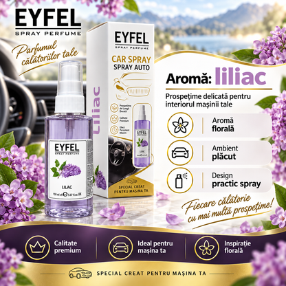Odorizant Camera/Auto Eyfel, parfum spray, Liliac, 150 ml
