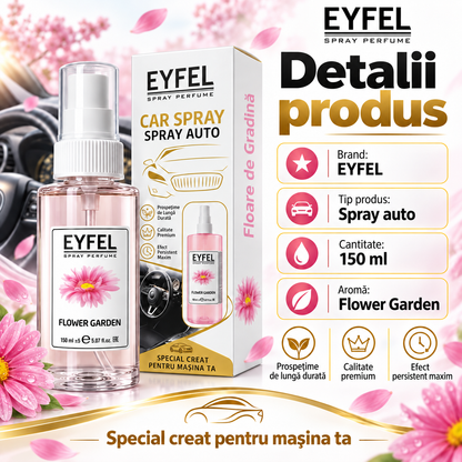 Odorizant Camera/Auto Eyfel, parfum spray, Flower Garden, 150 ml