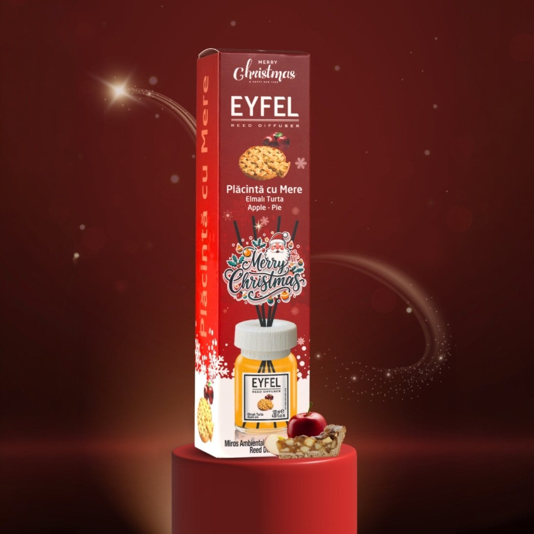 Odorizant de camera cu bete 120ml, Apple Pie, Eyfel Christmas