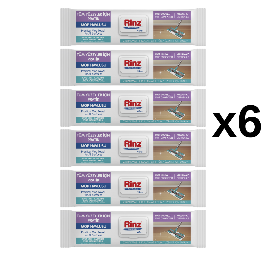 Set 6x Rinz Mop Havlusu – Servetele Mop Practic pentru Toate Suprafetele